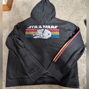 Star Wars Mens Black Millennium Falcon Pullover Hoodie Sweatshirt XXL